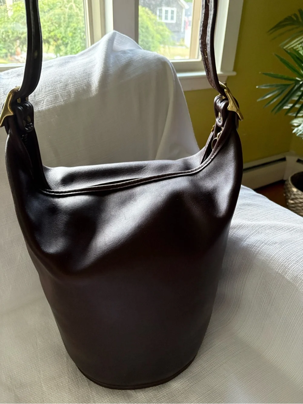 Vintage Coach 9085 XL Duffle Sac Mahogany Leather Bag